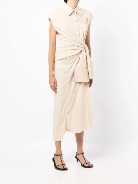 Sukienka midi Goen.j do kolan garniturowa