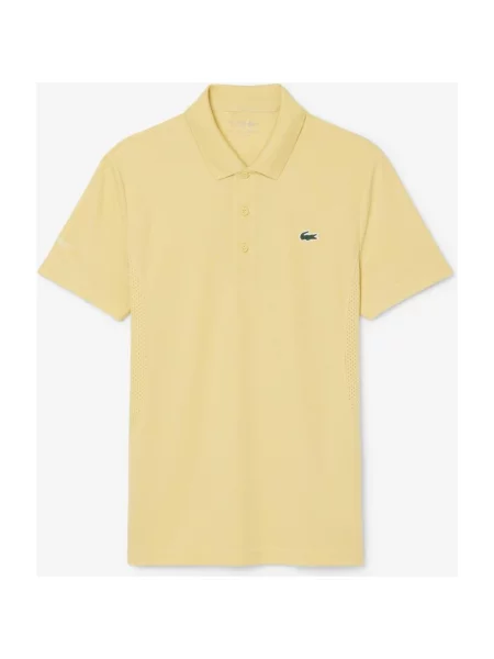 Polo Lacoste Tennis x Novak Djokovic krótki rękaw S żółty