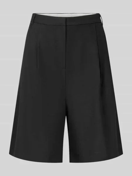 Bermudy o kroju regular fit z elastycznej mieszanki materiałów model Nika' Neo Noir czarne
