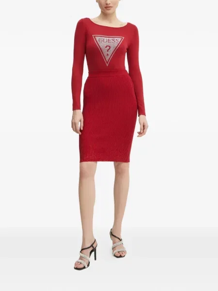 Fusta mini Guess roșu