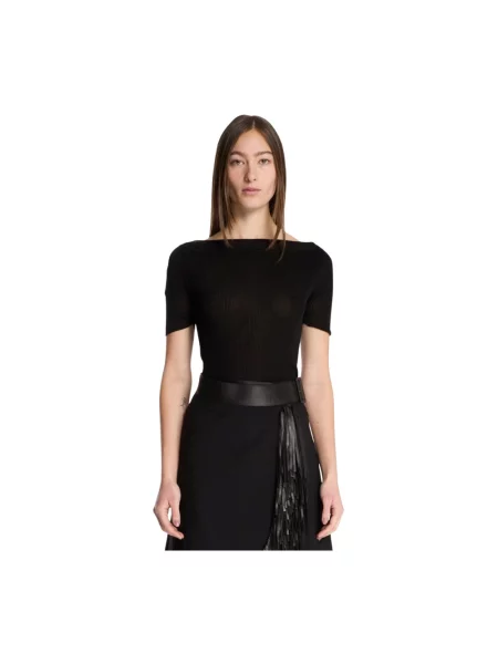 Dzianinowy sweter Khaite czarny