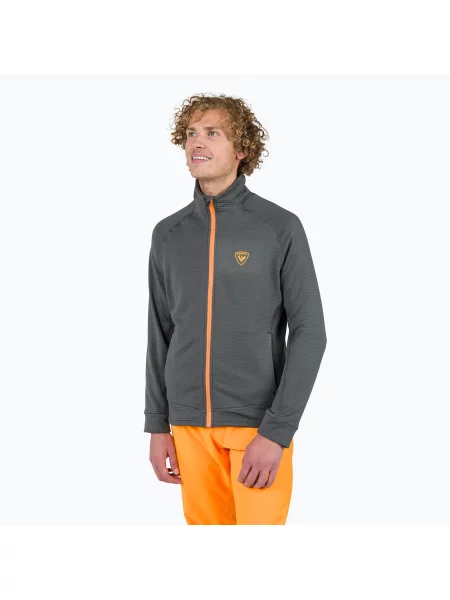 Мъжки суитшърт Rossignol Blackside Fleece Fz onyx grey сиво