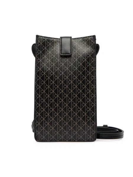 Calvin Klein Torbica za telefon Emblem Aop Phone Crossbody crna