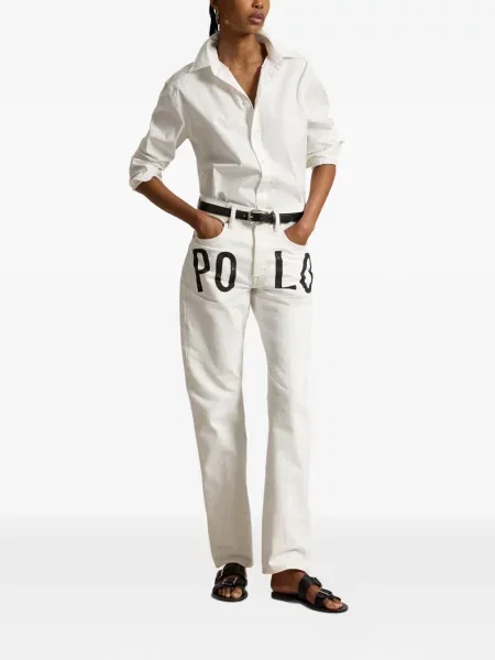 Tricou polo Polo Ralph Lauren cu imagine alb