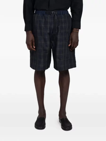 Pantaloni scurți Comme Des Garçons Homme în carouri albastru