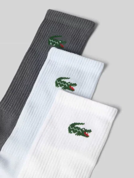Skarpety z mieszanki bawełny w zestaw 3 szt. Lacoste granatowe