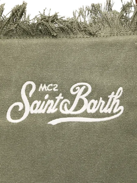Geantă Mc2 Saint Barth cu franjuri verde