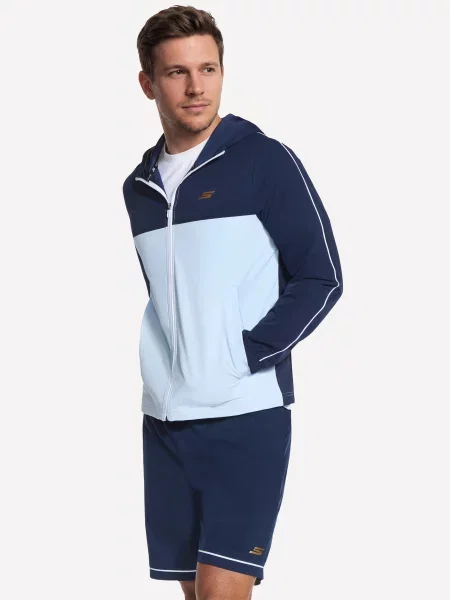 Свитер Skechers из спандекса для бега синий