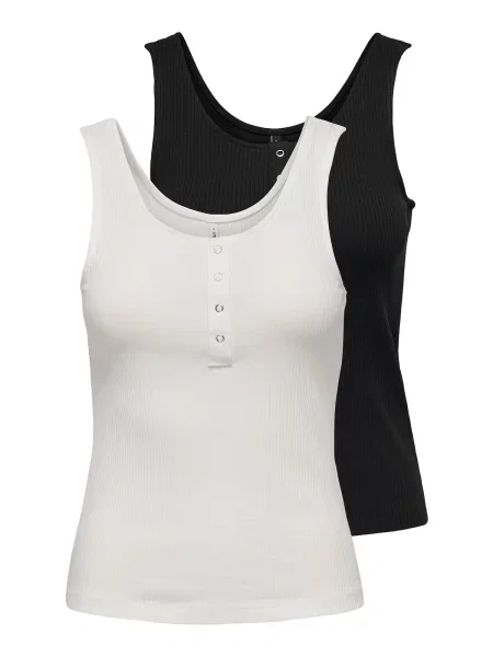 ONLY Top SIMPLE negru alb