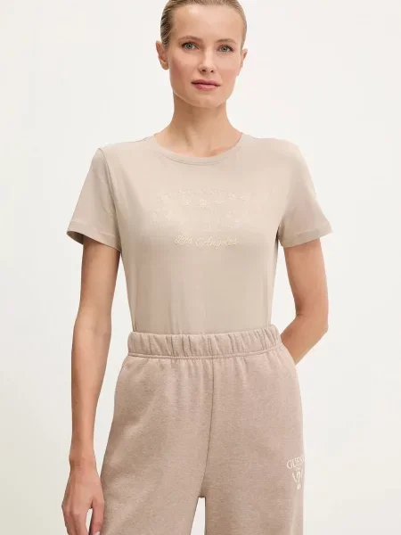 Тениска Guess бежово
