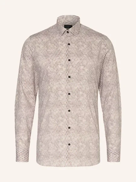 Olymp Koszula No. Six Super Slim beige beżowa