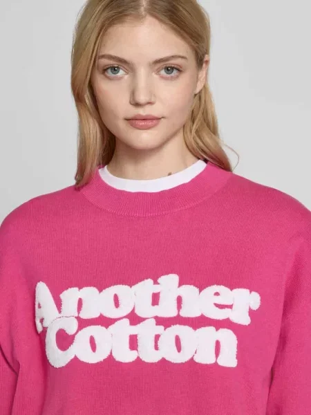 T-shirt z wyhaftowanym logo Another Cotton Lab czarna