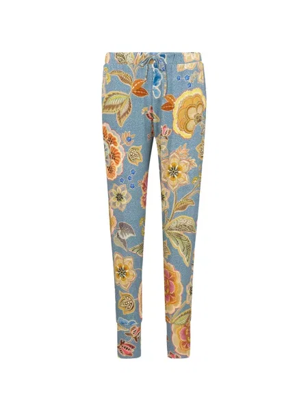 Pantaloni Pip Studio cu model floral cu imagine albastru