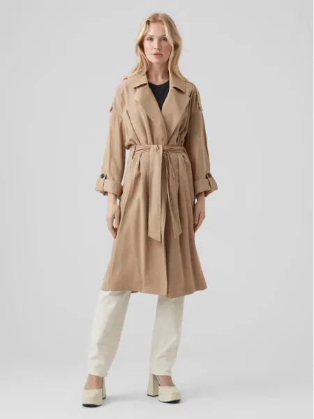 Vero Moda Тренч Bella бежевий