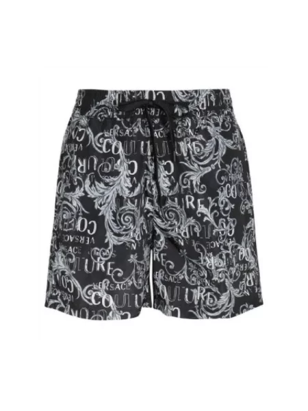 Szorty jeansowe Versace Jeans Couture czarne