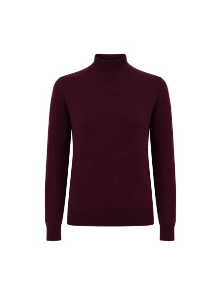 Lniany sweter z golfem Etro czerwony