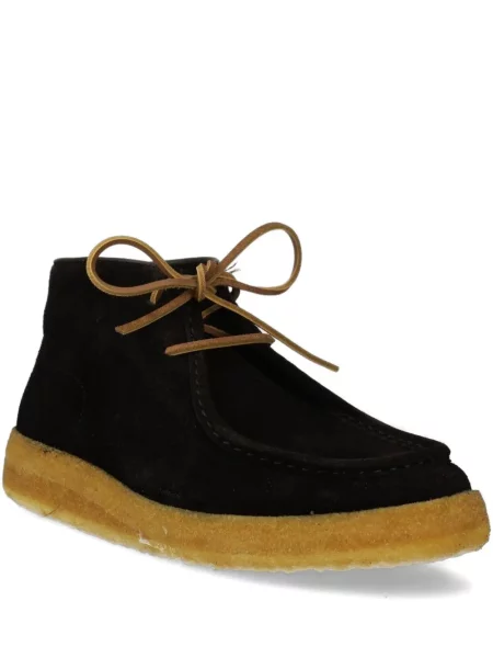 Botine Astorflex cu șireturi din piele de căprioară negru