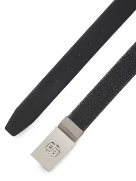 Reversibil curea Boss cu autograf negru