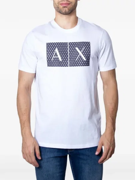 Tricou Armani Exchange cu imagine alb