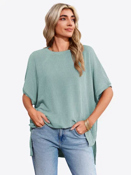 Imily Bela Tricou verde mentă alb