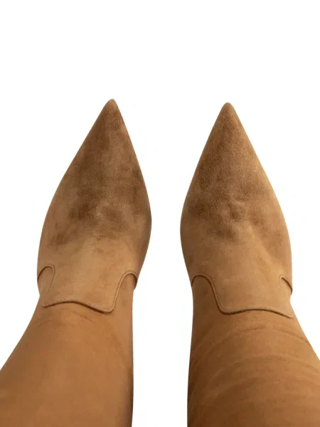 Велурени ботуши Gianvito Rossi кафяво