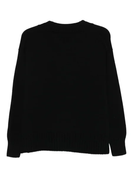 Pulover Drumohr de lână cu decolteu în V negru