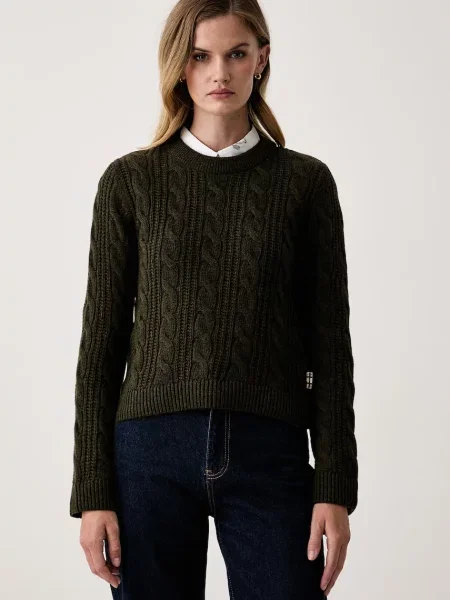 Barbour pulover pentru femei cu lână Joan verde
