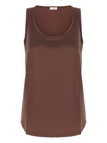 Top Brunello Cucinelli cu paiete maro
