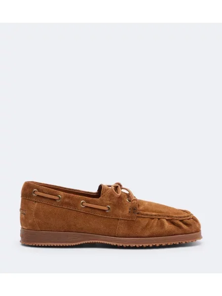 Pantofi loafer Hogan din piele de căprioară maro