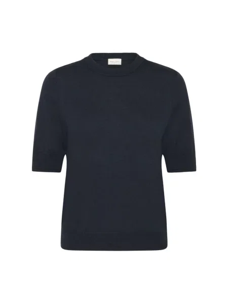 Krótki sweter Part Two z krótkim rękawem niebieski