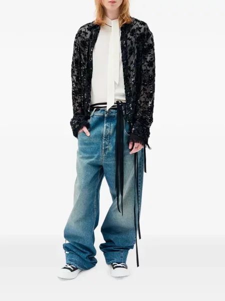 Tricou Ann Demeulemeester cu imagine alb