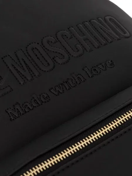 Rucsac Love Moschino cu autograf negru