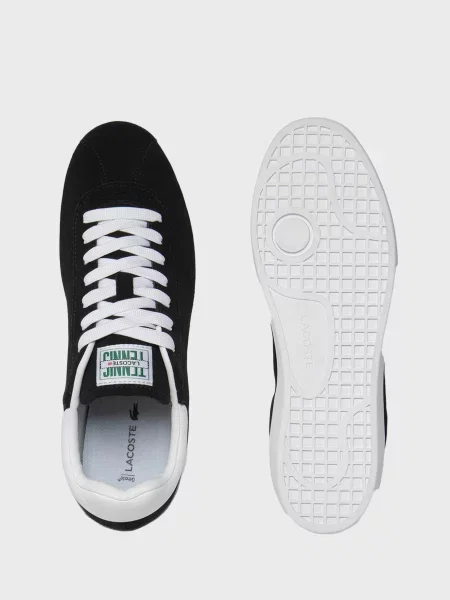 Замшевые кроссовки Lacoste черные