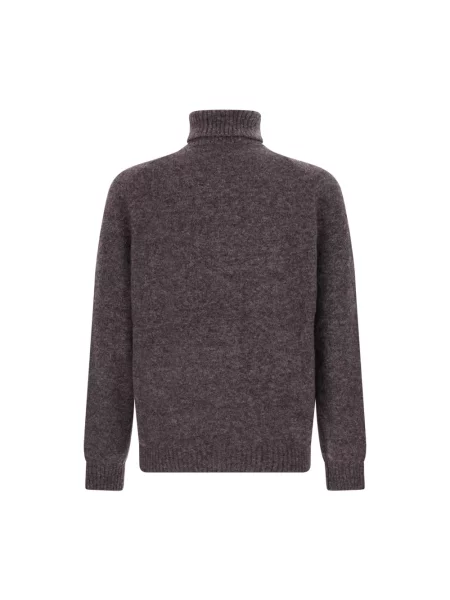 Sweter z golfem Brunello Cucinelli wełniany szary