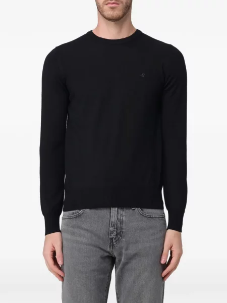 Pulover Brooksfield cu broderie de lână negru