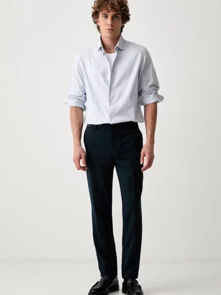 BOSS pantaloni de costum pentru bărbați cu lyocell