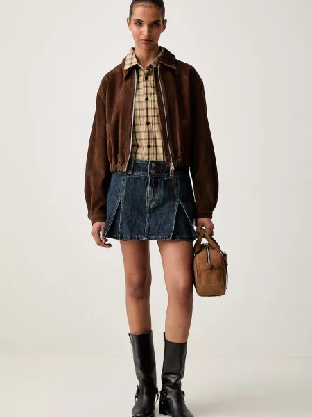 Levi's sukňa menčestrová INVERTED PLEAT MINI