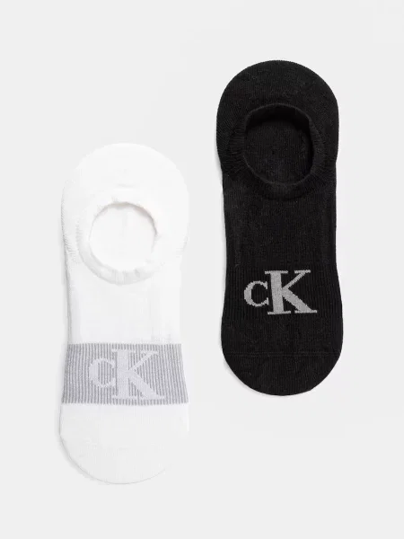 Чорапи Calvin Klein Jeans 2 чифта бяло