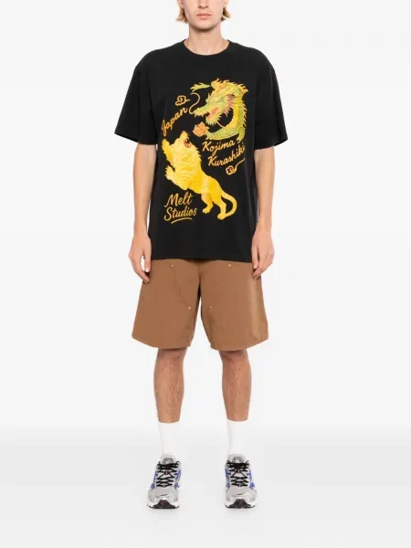 Tricou Melt cu imagine cu dungi de tigru negru