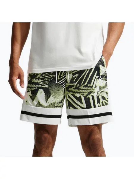 Pantaloni scurți de baschet pentru bărbați Nike Giannis volt/off white/off white alb