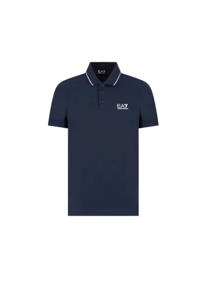 Koszulka polo o kroju regular fit z nadrukiem z logo Emporio Armani Ea7 niebieska