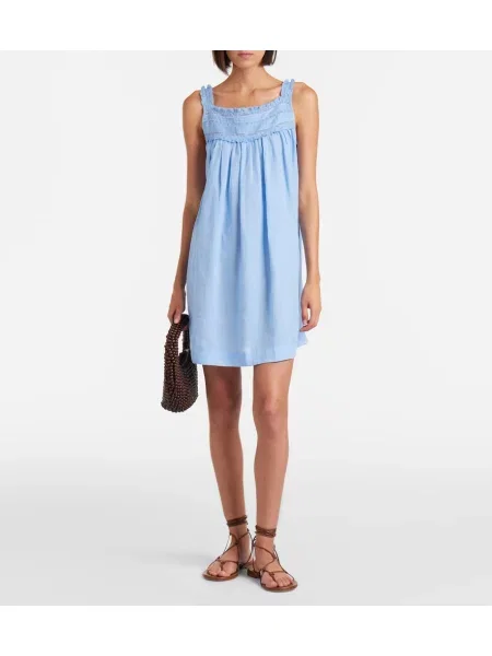 Rochie Dôen din dantelă albastru