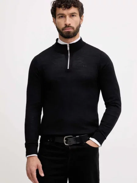 Pulover z volno Lindbergh črna