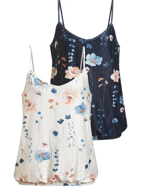 VIVANCE by LASCANA Top crem / bleumarin / azur portocaliu