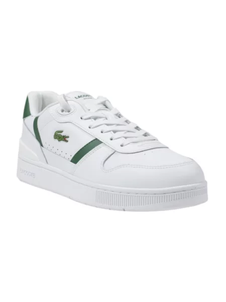 Lacoste Obuwie Mężczyzna Zielony 42 EU Skóra T-Clip Set Sneakers białe