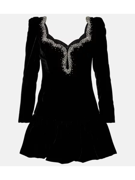 Rochie Clio Peppiatt de catifea de cristal negru