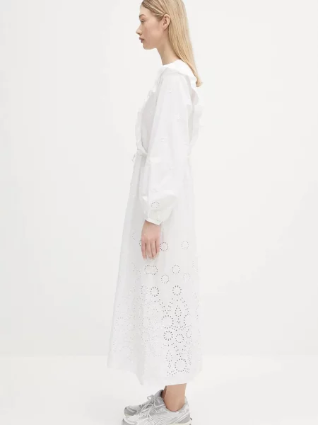 Сукня A.P.C. Robe Ginger midi розкльошена білий