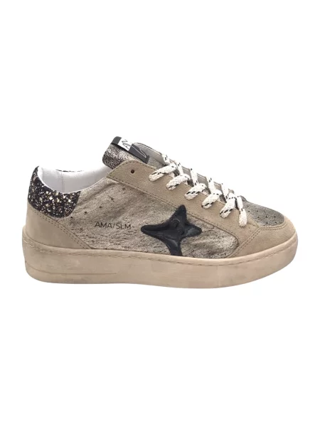 Sneakersy Ama Brand skórzane beżowe