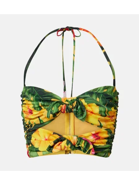 Top Dolce&gabbana cu model floral cu gât halter