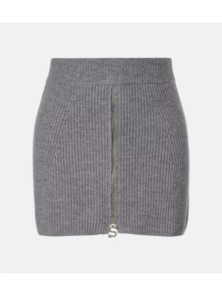 Fustă Sportmax de lână gri